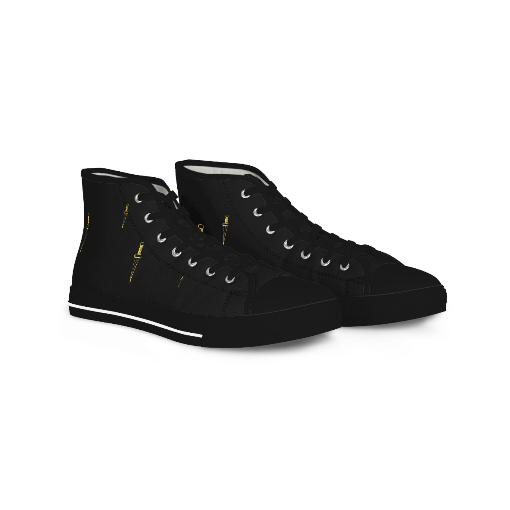 Dagger of Truth Sneakers | Men's High Top | Falling Daggers | Black