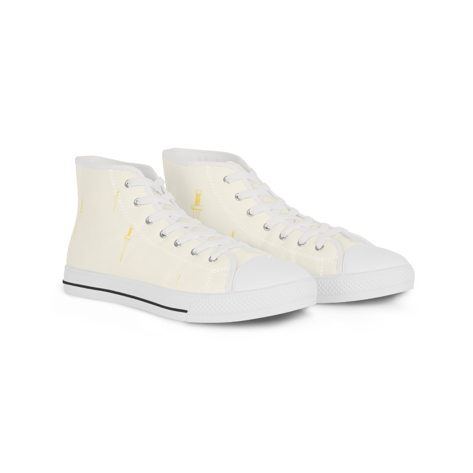 Dagger of Truth Sneakers | Men's High Top | Falling Daggers | Beige
