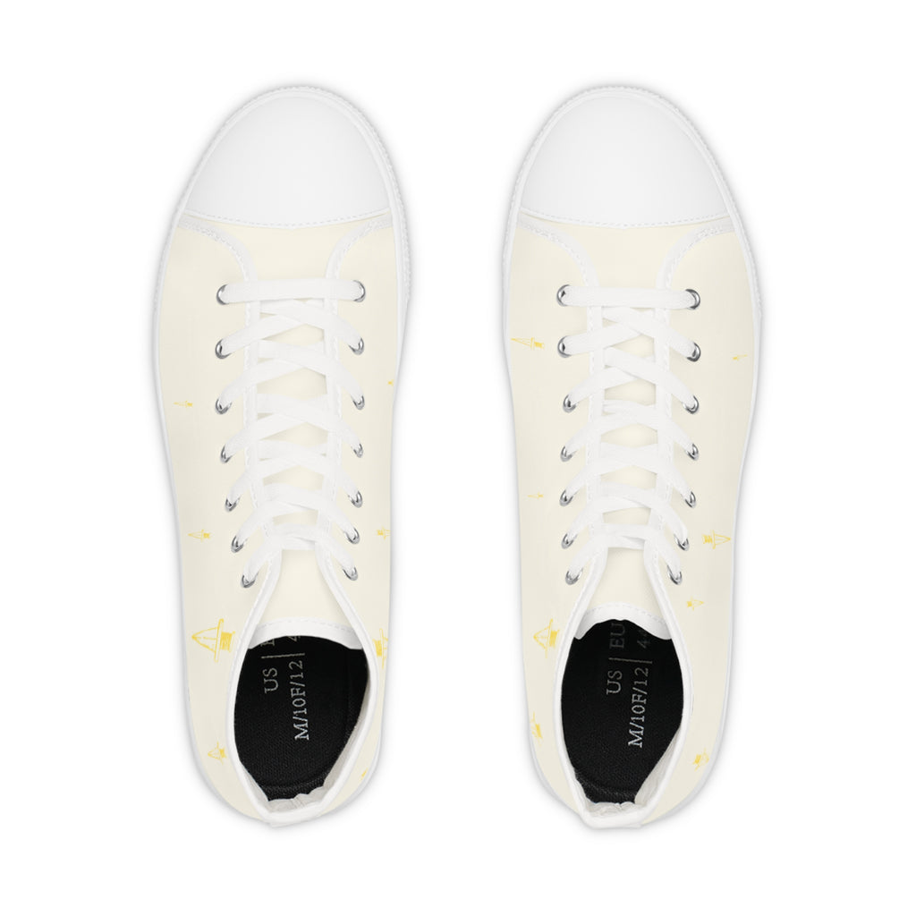 Dagger of Truth Sneakers | Men's High Top | Falling Daggers | Beige