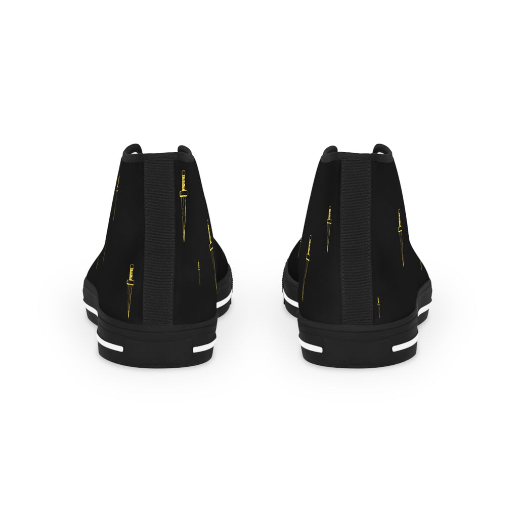 Dagger of Truth Sneakers | Men's High Top | Falling Daggers | Black