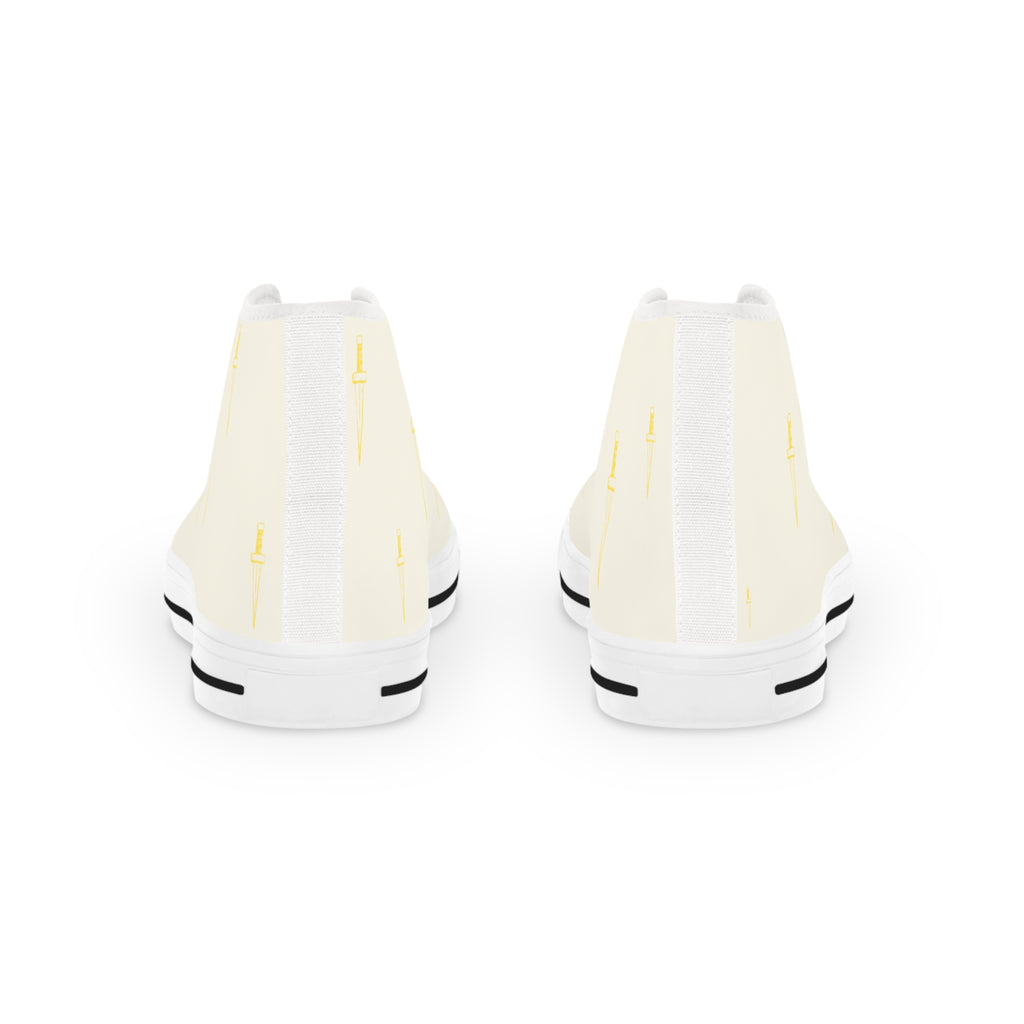 Dagger of Truth Sneakers | Men's High Top | Falling Daggers | Beige